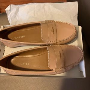 Coach Odette Cream Color Patent Leather Shoes